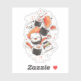 Pegatina Adorable Sushi Characters adorable Kawaii Sticker
