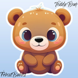 Pegatina Adorable Teddy Bear Cub Animal Personalizado Gráfi