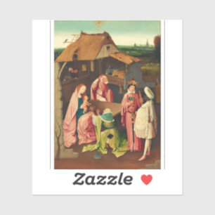 Pegatina Adoración de los Magos por Hieronymus Bosch