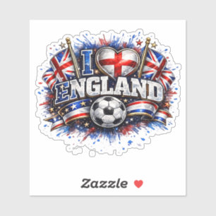 Pegatina ADORO Inglaterra 2026 Fanático del Fútbol