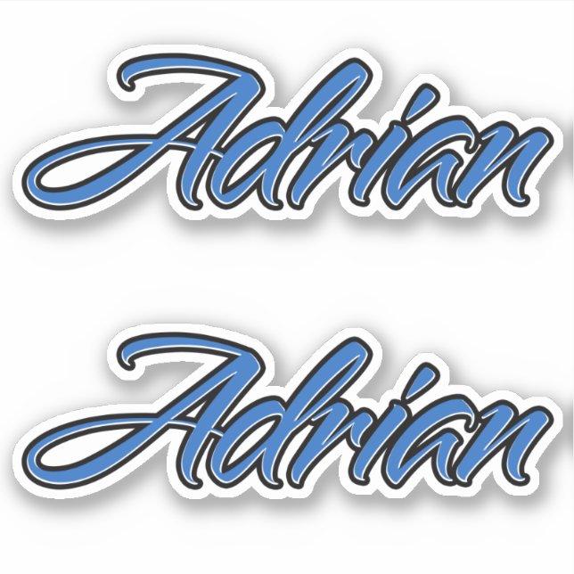 Pegatina Adrian Name blue Aufkleber Sticker Stickerset (Anverso)