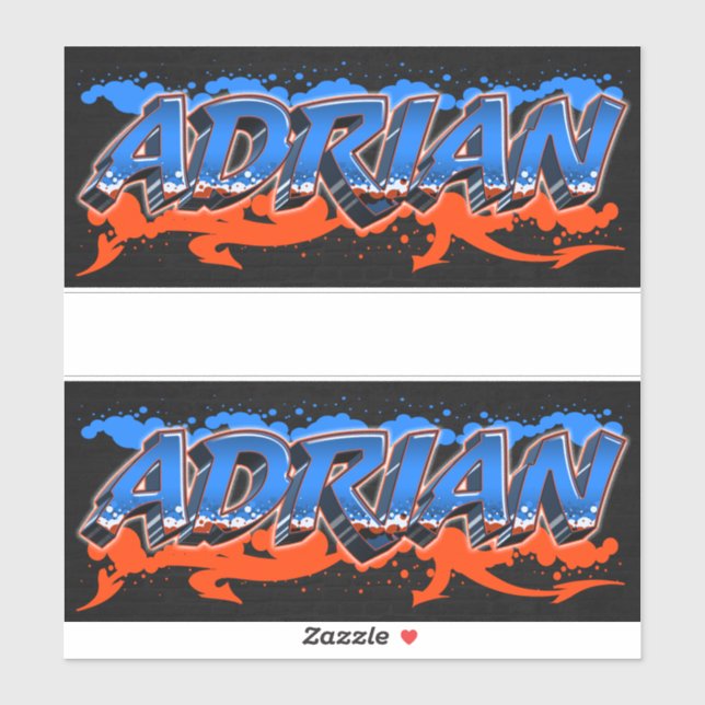 Pegatina Adrian Vorname Name Graffiti Aufkleber Sticker (Hoja)