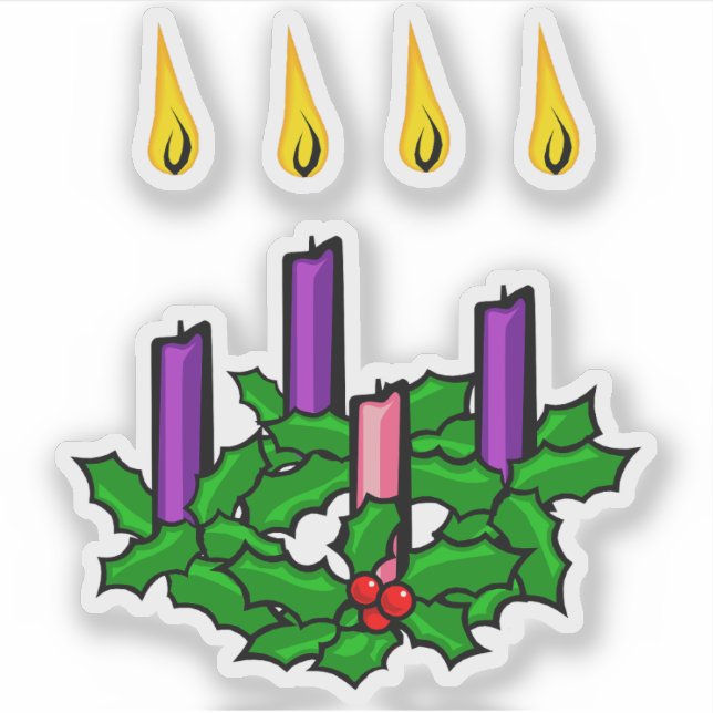 Pegatina Advent Wreath (Anverso)