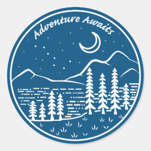 Pegatina Adventure Awaits Mountains