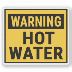 Pegatina Advertencia Agua Caliente 