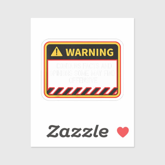 Pegatina Advertencia Contiene Hechos Que Pueden Encontrar H (Hoja)