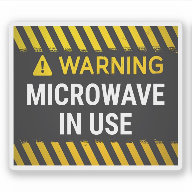 Pegatina Advertencia Microondas en Uso (Anverso)