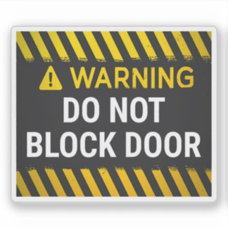 Pegatina Advertencia No Bloquear Puerta