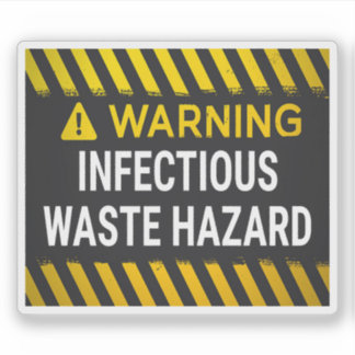 Pegatina Advertencia Peligro de Residuos Infecciosos