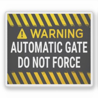 Pegatina Advertencia Puerta Automática No Forzar