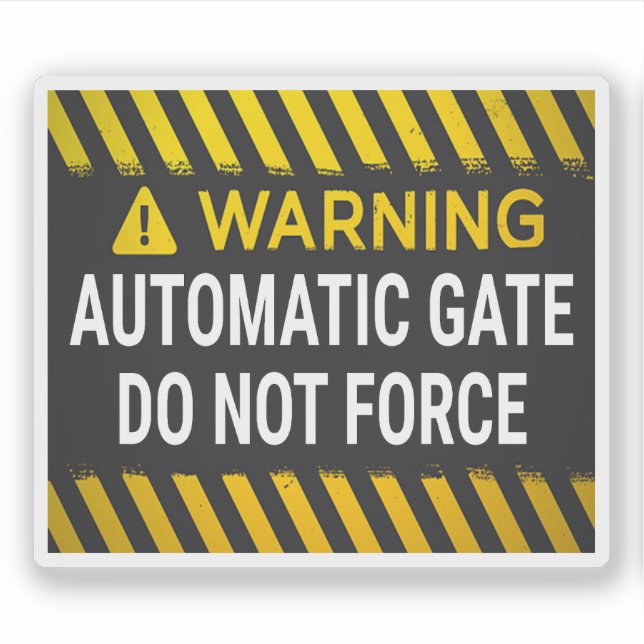 Pegatina Advertencia Puerta Automática No Forzar (Anverso)