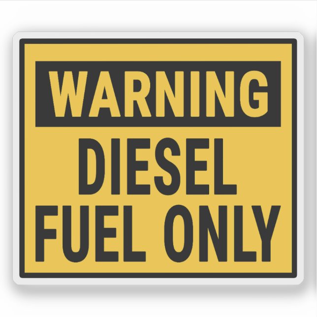 Pegatina Advertencia Sólo Combustible Diesel (Anverso)