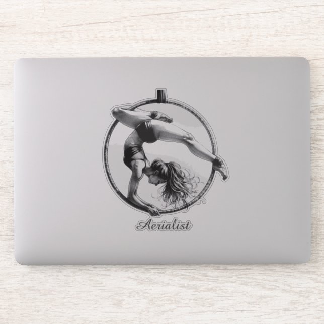 Pegatina Aerialista Hoop Lyra (Ordenador)