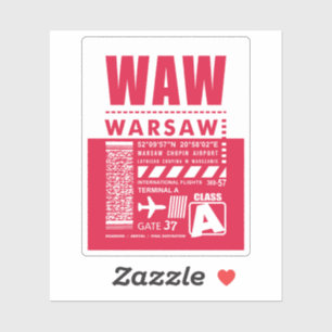 Pegatina Aeródromo WAW Varsovia