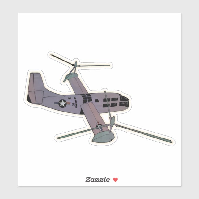 Pegatina Aeronaves de Tiltrotor XV-3 (Hoja)