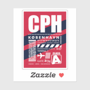 Pegatina Aeropuerto de Copenhague