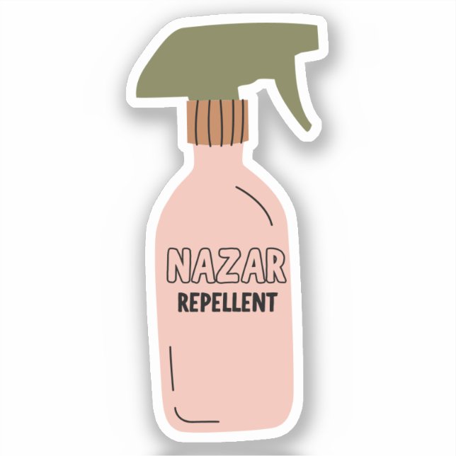 Pegatina Aesthetic Nazar Repellent Funny Arab (Anverso)