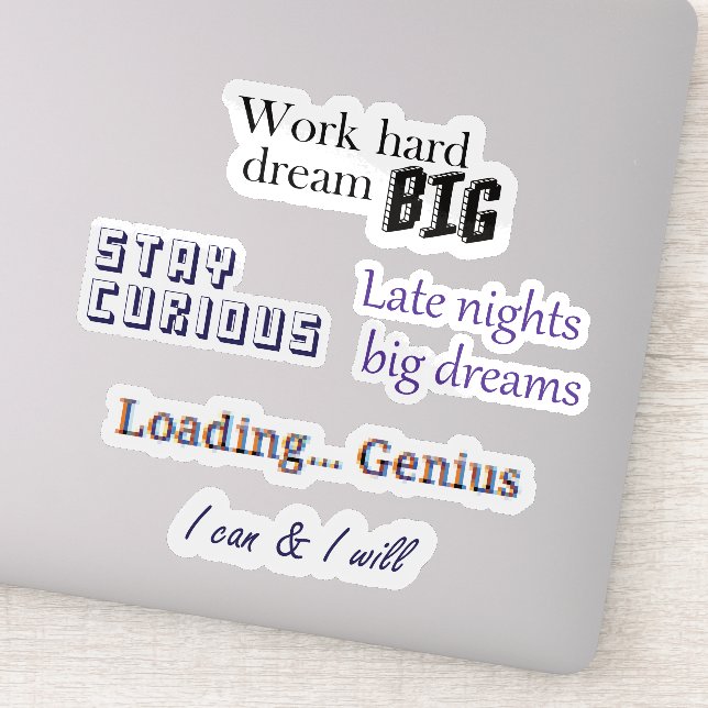 Pegatina Aesthetic Study Motivation Sticker Sheet  (Detalle)
