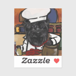 Pegatina Affenpinscher Chef