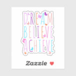 Pegatina Affirmation Butterfly Dream Believe Achieve<br><div class="desc">Affirmation Butterfly Dream Believe Achieve</div>