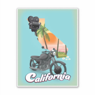 Pegatina Afiche de Viaje de California