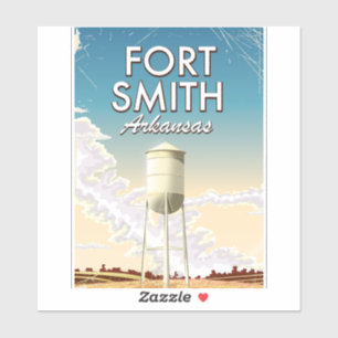 Pegatina Afiche de viaje de Fort Smith Arkansas