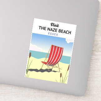 Pegatina Afiche de viaje de Naze Beach Essex