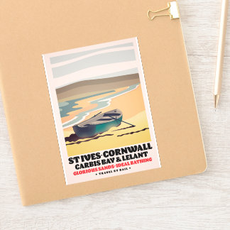 Pegatina Afiche de viaje de St Ives Cornwall
