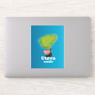 Pegatina Afiche de viaje de Utøya Noruega
