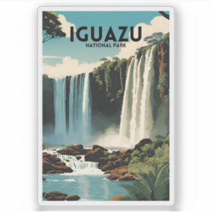 Pegatina Afiche de viaje del Parque Nacional Iguazú