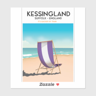 Pegatina Afiche de viajes a la playa de Kessingland, Suffol
