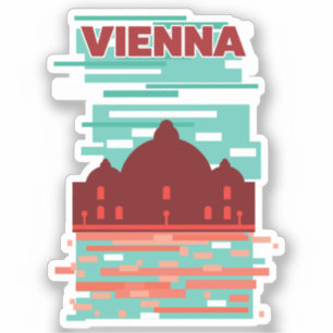Pegatina Afiche de Viajes de Viena