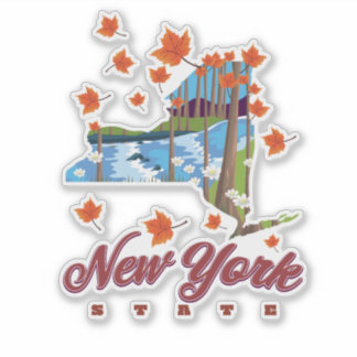 Pegatina Afiche de viajes del Estado de Nueva York