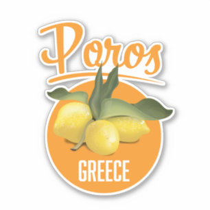 Pegatina Afiche de viajes Poros Grecia Imprimir