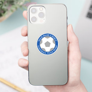 Pegatina Aficionado al Fútbol con Nombre de Equipo en Teléf