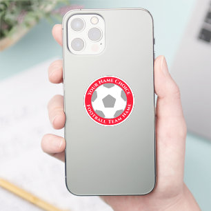 Pegatina Aficionado al Fútbol con Nombre del Equipo Móvil