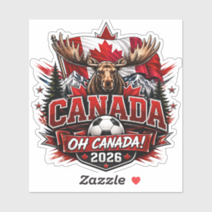 Pegatina Aficionado de Fútbol Canadá Oh Canadá 2026