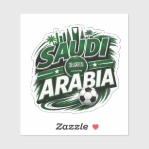 Pegatina Aficionado de Fútbol de Arabia Saudita Soporte d