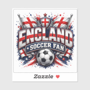 Pegatina AFICIONADO DE FÚTBOL DE INGLATERRA Aficionado de f