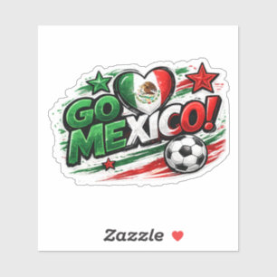 Pegatina Aficionado de Fútbol GO MÉXICO Orgullo Mexicano