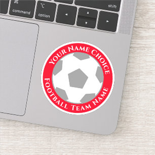 Pegatina Aficionado del Fútbol con Nombre del Equipo Person