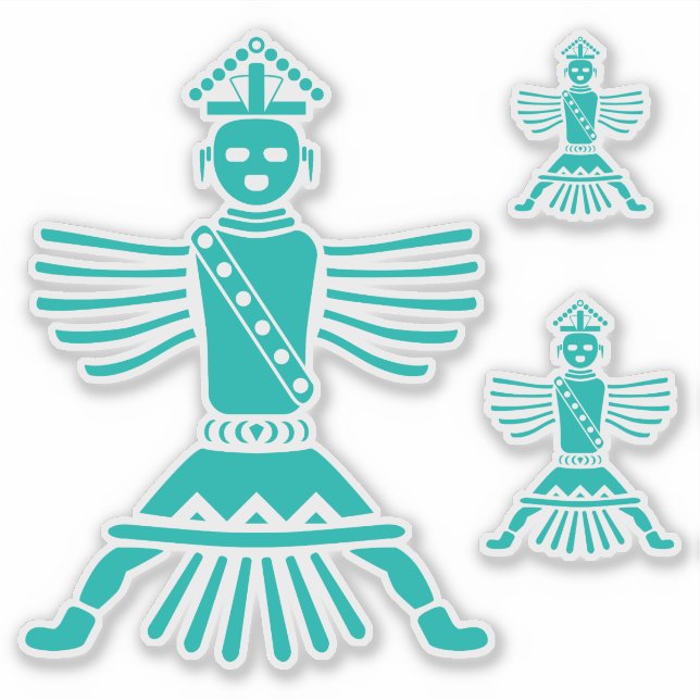 Pegatina afilador turquesa (Anverso)