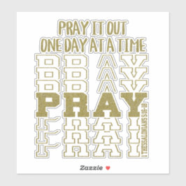Pegatina Afirmación de Oración Cristiana