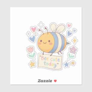 Pegatina Afirmación positiva 'Bee Cute Today' para maestros