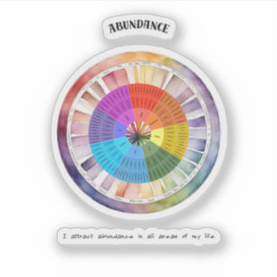 Pegatina Afirmación positiva de abundancia