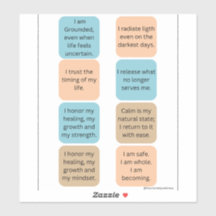 Afirmaciones Diarias Positivas- 8 Stickers de Bien