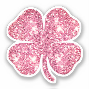 Pegatina Afortunado amante Purpurina rosa de Cute Glam