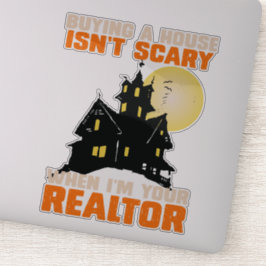Pegatina Agente inmobiliario Realtor Halloween y Funny de B