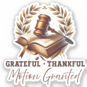 Pegatina Agradecida moción de agradecimiento concedida - Ci