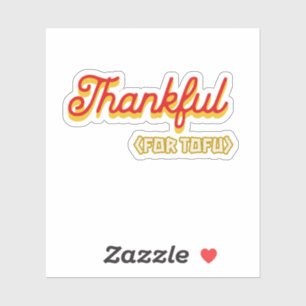 Pegatina Agradecimiento por el tofu